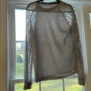 Gray Long Sleeve Top